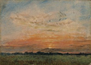 サンセット」1796年～1837年 作： John Constable