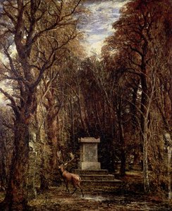 レイノルズの記憶の記念碑、コールトン、1833年 作： John Constable