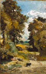 O milharal (óleo sobre tela) 作： John Constable