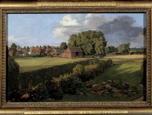 ゴールディングの庭 コンスタブル イギリスの農場風景。ジョン・コンスタブル(1776-1837)の絵画 1815 Sun.0,33x0,5 m. イプスウィッチ。ボロー・カウンシル・ミュージアム