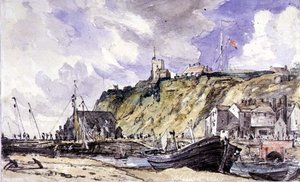 ザ・ハーバー、フォークストン 作： John Constable
