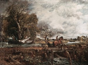 跳躍の馬、1825年頃 作： John Constable