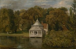 アレスフォードホールの背後にある四半期 作： John Constable