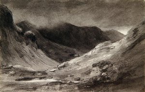The vale of Newlands嵐のような午後 作： John Constable
