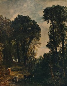 ハムステッド教会の近くの木、1829年、c1915 作： John Constable