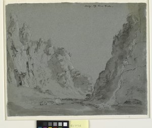 谷の風景。 ダブ・デール 作： John Constable