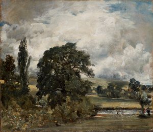 ソールズベリー近郊のウォーターメドウズ、1820-1829年 作： John Constable
