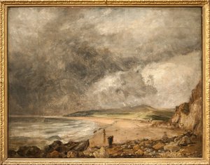 ウェイマス湾に近づく嵐 (キャンバスに油彩) 作： John Constable
