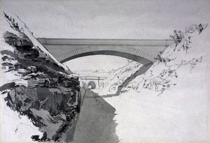 ビーチウッドトンネル、1837年7月27日（ペンとインク、紙の上で洗う） 作： John Cooke Bourne