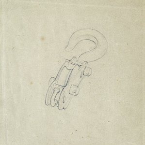 ブロックとフック 1835-38年頃（紙に鉛筆） 作： John Cooke Bourne