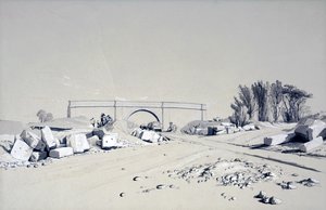 ハローウィールド、1837年5月8日（ペンとインク、紙で洗う） 作： John Cooke Bourne