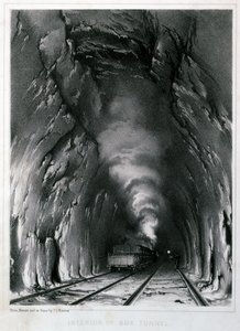 ボックストンネルの内部、1846 作： John Cooke Bourne