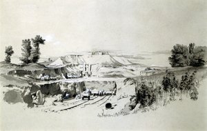リンスレードトンネル、1837年6月23日（ペンとインク、紙の上で洗う）