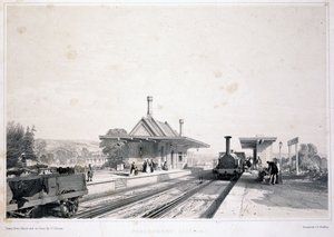 パンボーン駅、1846 作： John Cooke Bourne