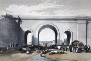 チッペナム、ウィルトシャー、1846年の鉄道橋 作： John Cooke Bourne