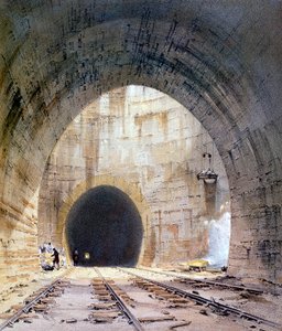 キルスビートンネル、ノーサンプトンシャー、ロンドン＆バーミンガム鉄道、1839年に換気シャフト