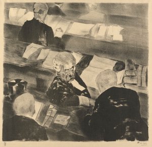 弁護士と切手の売り手 作： John Copley