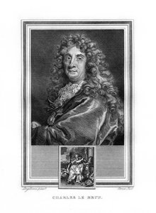 シャルルルブラン、フランスのバロック時代の画家、1825年。 作： John Corner