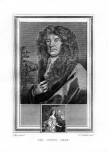 ピーターレリー卿、オランダ生まれの英国バロック時代の画家、1825年。 作： John Corner