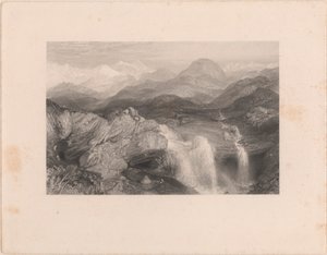 ジュムナの源流近くの滝 作： John Cousen