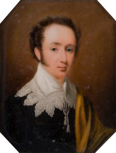 ジョージの肖像、ニューポート子爵後の第2代ブラッドフォード伯爵（1789-1865）、1809-62年頃（象牙に油彩） 作： John Cox Dillman Engleheart