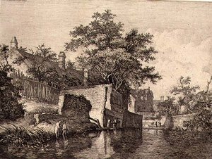 1821年にJ.&W.フリーマン社から出版された「The New Mills」の前身。 作： John Crome