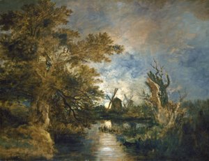 ヤーレ川の月光、18161817年頃。 作： John Crome