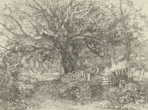 ロードシーン、トロースホール、1813年 作： John Crome