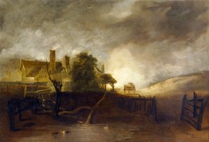 ライムキルン、c1805/06（キャンバスに油彩） 作： John Crome