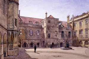 ロンドンのクライスト病院、1881年 作： John Crowther