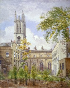 シティ・オブ・ロンドン、コーンヒルのセント・マイケル教会、1882年。                      作： John Crowther
