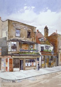チェルシー、ロンドン、1883年、Cheyne WalkとLawrence Streetの角 作： John Crowther