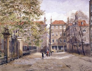 1881年、ロンドン、グレイズ・インのフィールド・コート 作： John Crowther