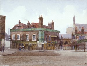 シティ・ロードとバース・ストリートの交差点にあるグリーン・ゲート・タバーン、ロンドン、1880年頃 作： John Crowther
