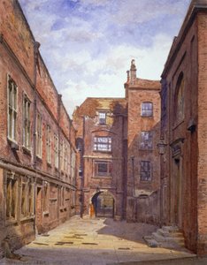 ホールと図書館、シオン カレッジ、ロンドン ウォール、ロンドン市、1880 年