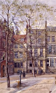 インナー・テンプル、ロンドン、1880年 作： John Crowther
