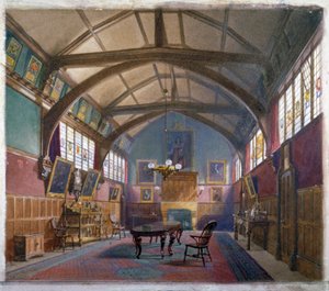 1885 年、ロンドンのバーナーズ インのインテリア。 作： John Crowther