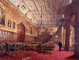アイアンモンガーズ ホールの内部、ロンドン、1888 年 作： John Crowther