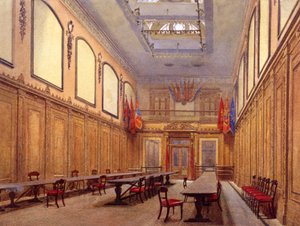 スキナーズ ホールの内部、ロンドン、1890 年 作： John Crowther