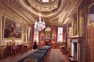 1890年、ロンドンの理髪師会館の内部 作： John Crowther