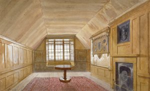 ホワイトタワー、ロンドン塔、ステップニー、ロンドン、1883年の評議会室の内部 作： John Crowther