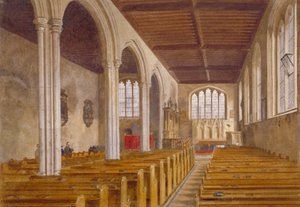 セント ピーター アド ビンキュラ礼拝堂の内部ビュー、ロンドン塔、ステップニー、ロンドン、1883 年