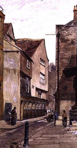King Street: near Aldgate, March 1884 (watercolor)