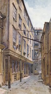 失われたロンドンストランド、ゴールデン・ビルディング（カラーリトグラフ） 作： John Crowther