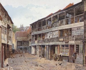 失われたロンドンキングズ・ヘッド・イン、ボロー（カラーリトグラフ） 作： John Crowther