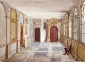 礼拝堂に通じる通路、チャーターハウス、ロンドン、1885年。 作： John Crowther
