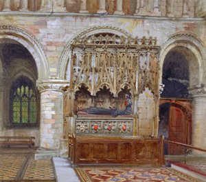 ラヘレの墓、セント・バーソロミュー・プライオリー、シティ・オブ・ロンドン、1880年 作： John Crowther
