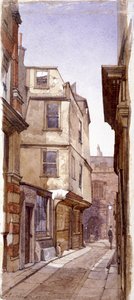1883年、ロンドンのグレート・セント・ヘレンズにあるアン・ブーリンの父の住居 作： John Crowther