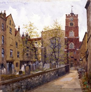 ロンドンのセント・バーソロミュー・プライオリー、1880年 作： John Crowther