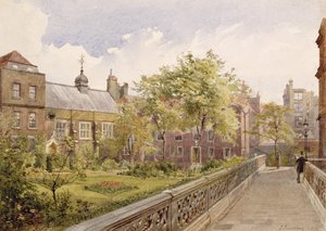 庭からのステープルインホール、1882年 作： John Crowther